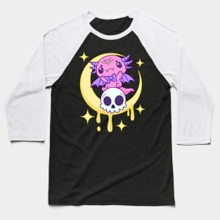 Axolotl Gothic Kawaii Pastel Goth Baseball T-Shirt